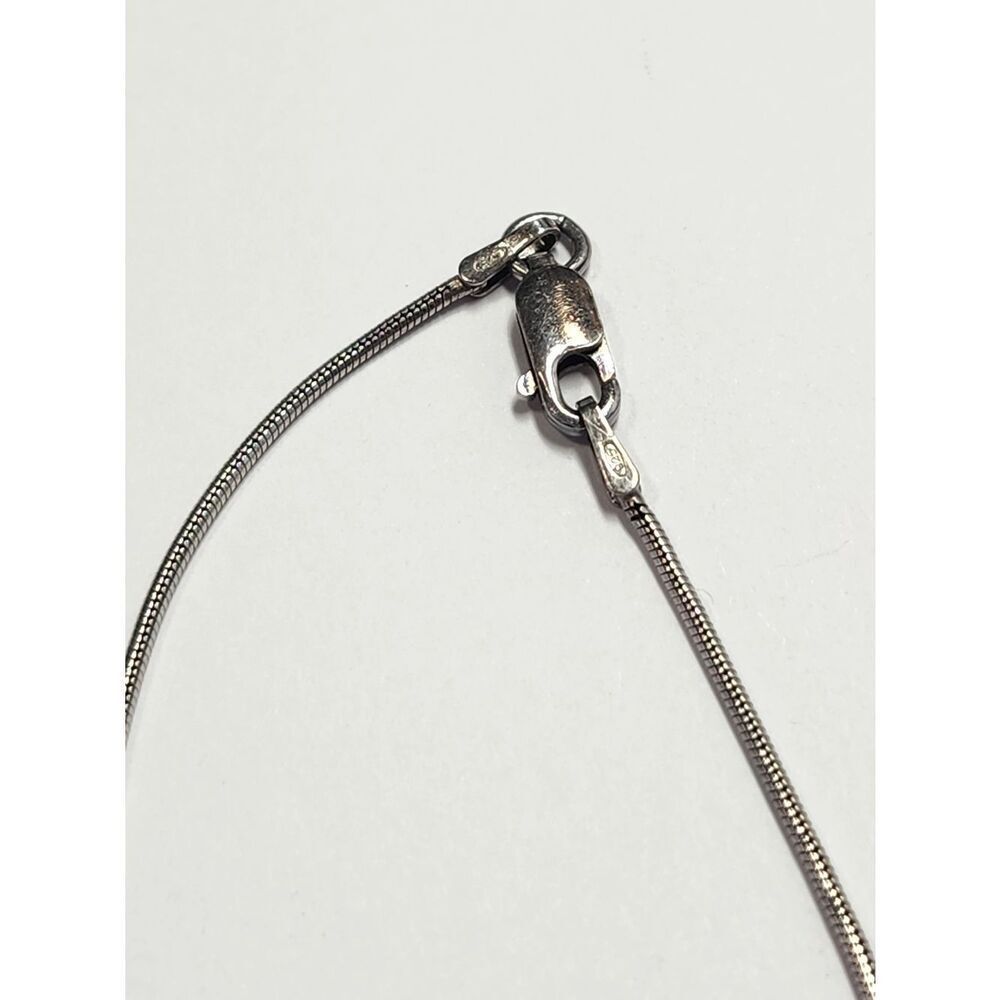 Silver Mother-of-Pearl Triple Pendant Necklace 925 - Picture 3 of 7